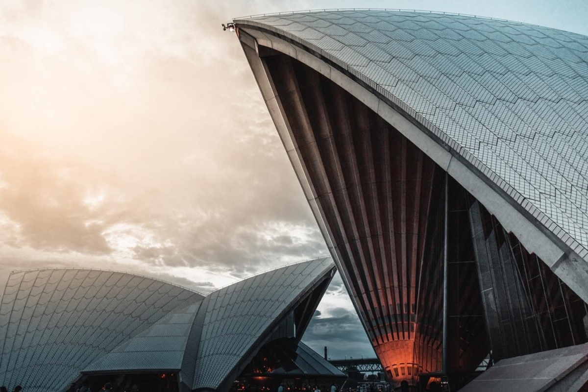 Close up of Sydney Opera House fins.