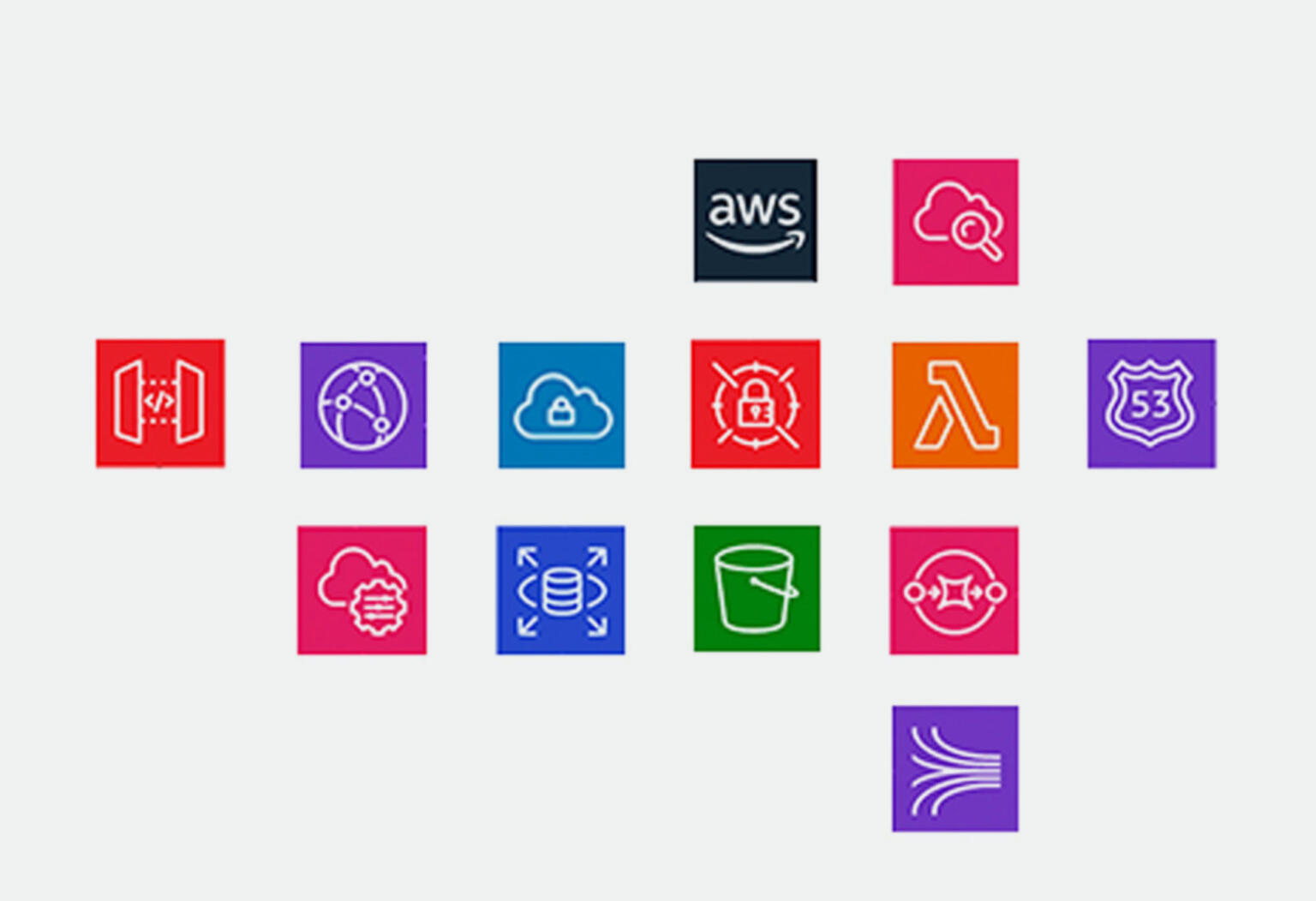 A variety of brightly colored app icons.