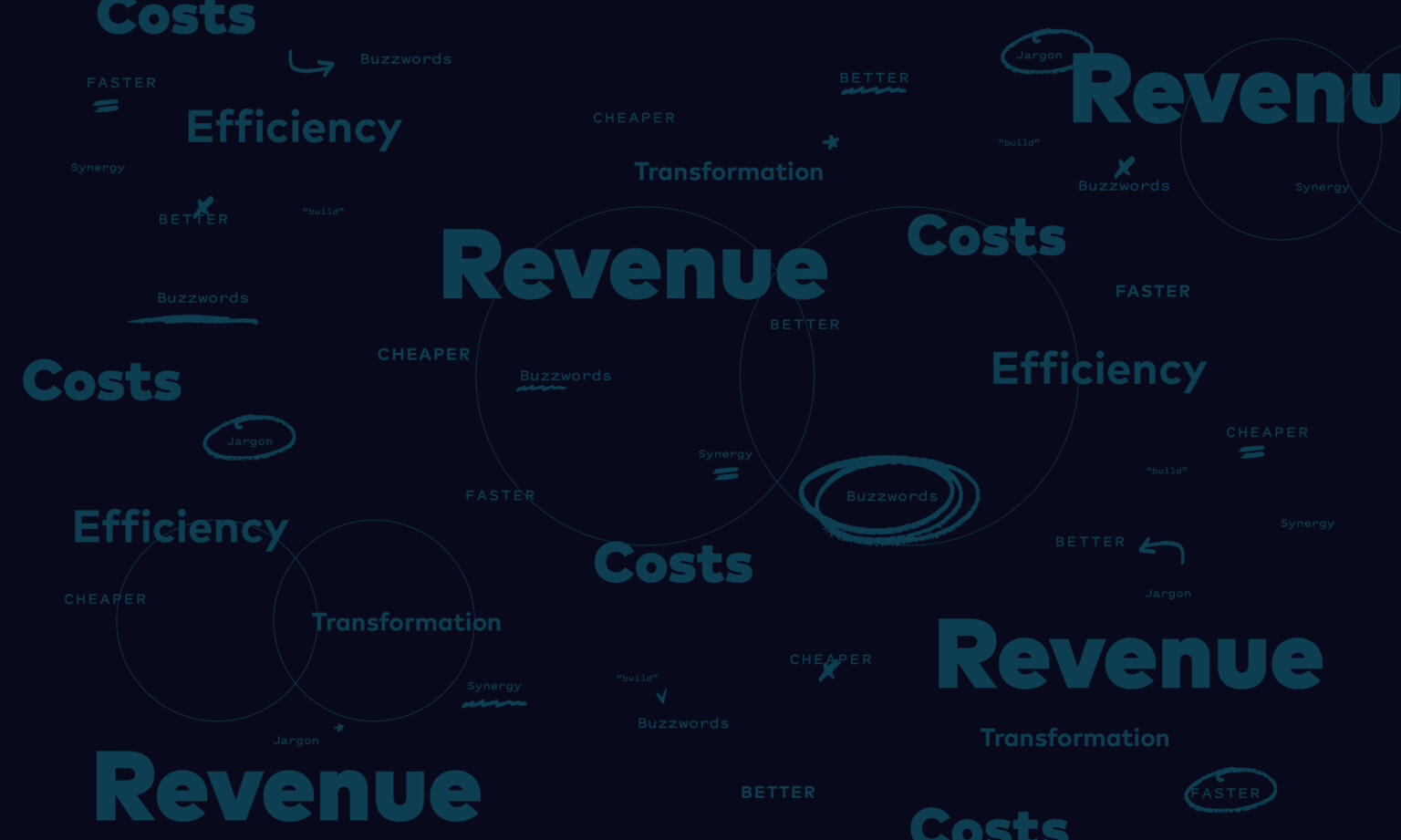 word montage on black.