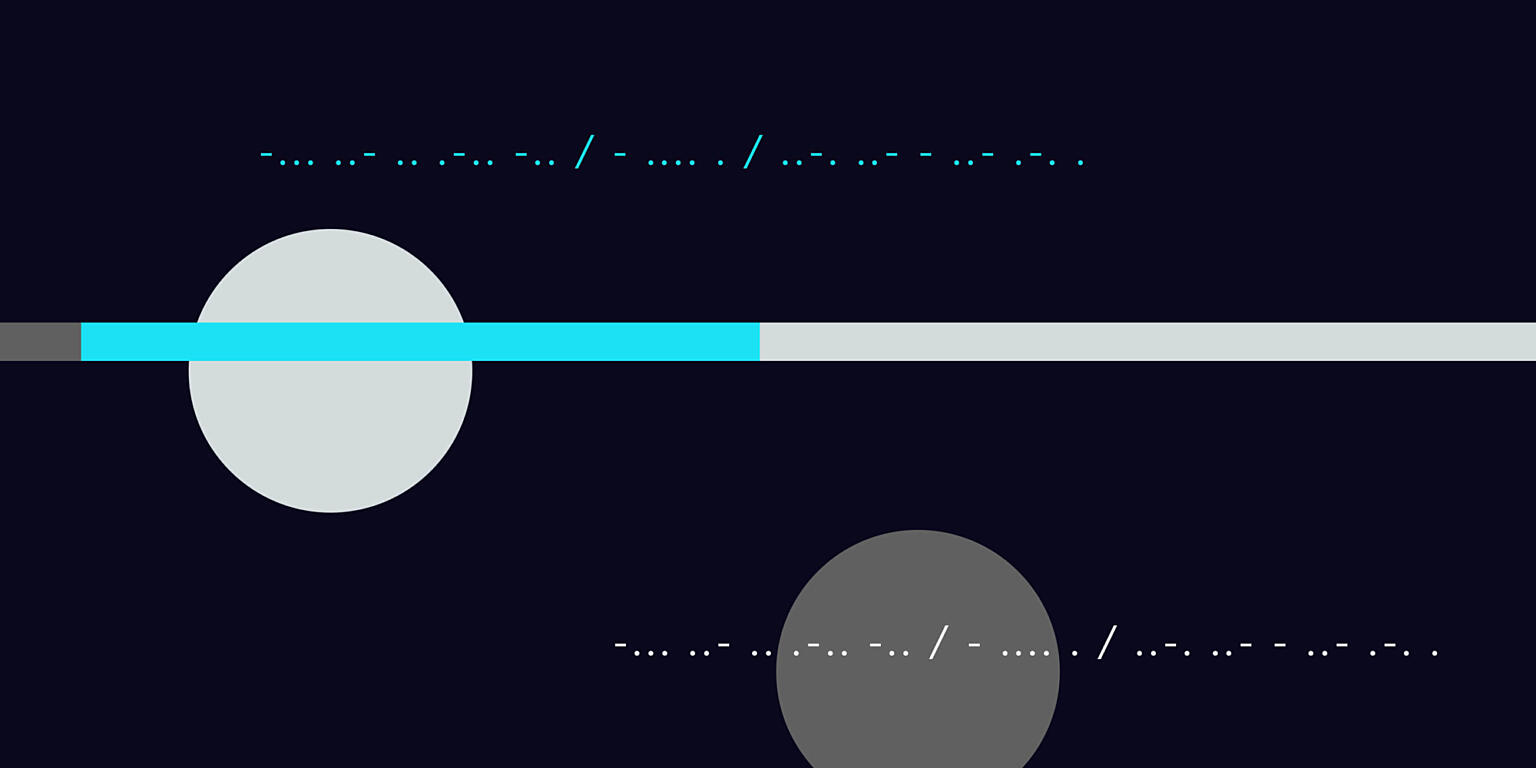 Abstract illustration of circles, lines and morse code for SRE article.
