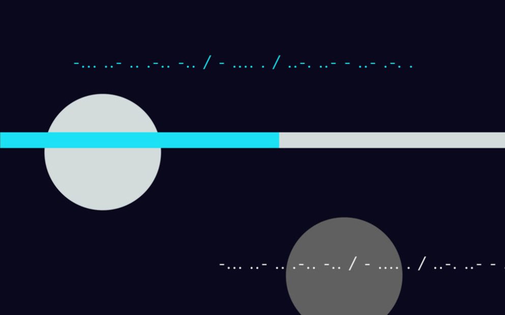 Abstract illustration of circles, lines and morse code for SRE article.